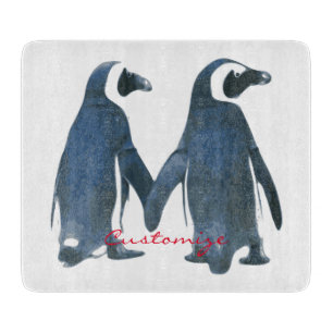 Liebesvögel Penguin Couple Thunder_Cove Schneidebrett
