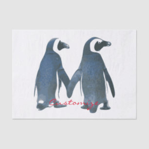 Liebesvögel Penguin Couple Thunder_Cove Seidenpapier