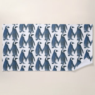 Liebesvögel Penguin Couple Thunder_Cove Strandtuch