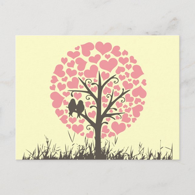 Liebesvögel Postkarte (Vorderseite)