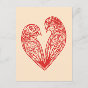 Liebesvögel Postkarte