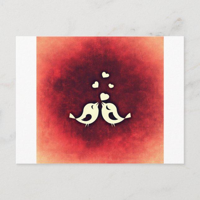 Liebesvögel Postkarte (Vorderseite)