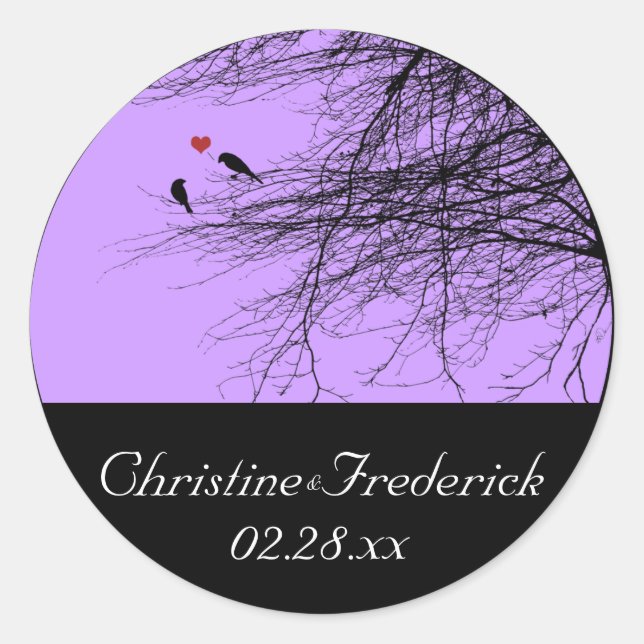 Liebesvögel, Souveniraufkleber Runder Aufkleber (Vorderseite)