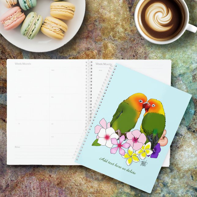 Liebesvögel Tropische Blume Planer (Von Creator hochgeladen)