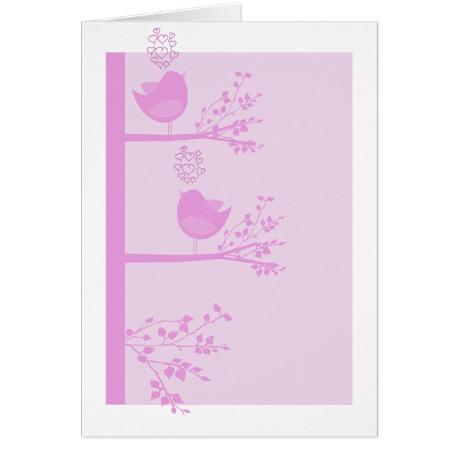 Liebesvogel Valentinstag-Karte (Vorne)