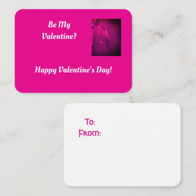 Liebesvögel Valentinstag Notizkarten Mitteilungskarte (Vorne/Hinten)