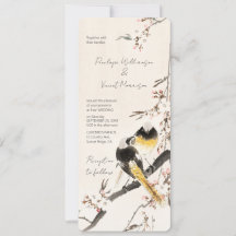 Liebesvögel - Vintage Kunst Hochzeitseinladung