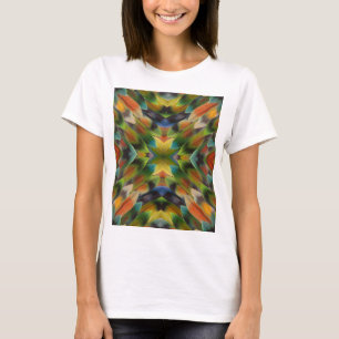 Liebesvogelfeder-Kaleidoskop T-Shirt