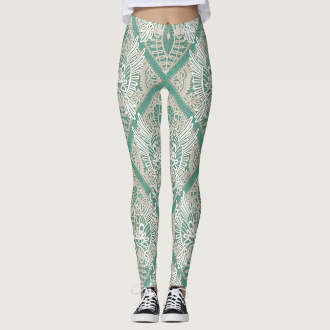 Liebesvogelminze Leggings (Vorderseite)