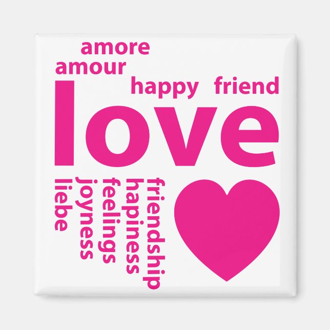 Liebesworte Magnet (Vorne)