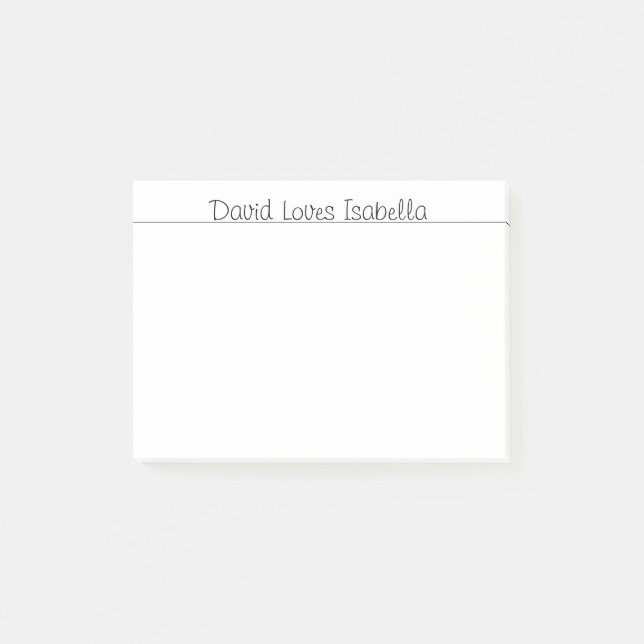 Liebesworte weiß post-it klebezettel (Vorderseite)