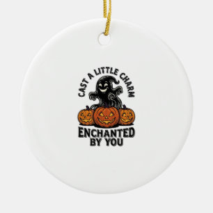 Liebeszauber-Geist Vintage Halloween-Kürbis-Kunst_ Keramik Ornament