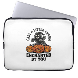 Liebeszauber-Geist Vintage Halloween-Kürbis-Kunst_ Laptopschutzhülle
