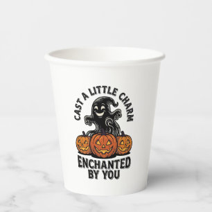 Liebeszauber-Geist Vintage Halloween-Kürbis-Kunst_ Pappbecher