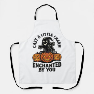 Liebeszauber-Geist Vintage Halloween-Kürbis-Kunst_ Schürze