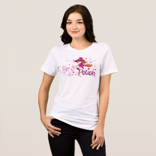 Liebeszauber-Hexe-T-Shirt   Süßes rosa Halloween-T Tri-Blend Shirt