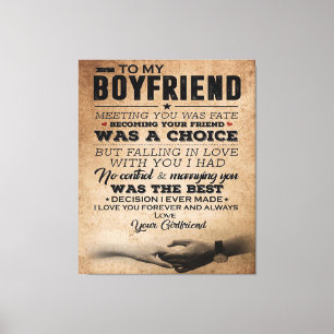 Liebeszitat für Freund   Süßes Geschenk für den Fr Leinwanddruck