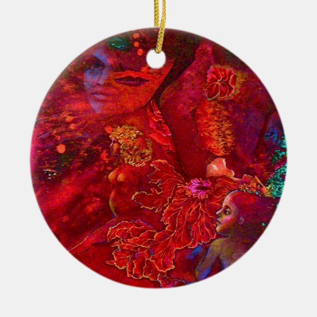 Liebeverzierung Keramikornament (Vorne)