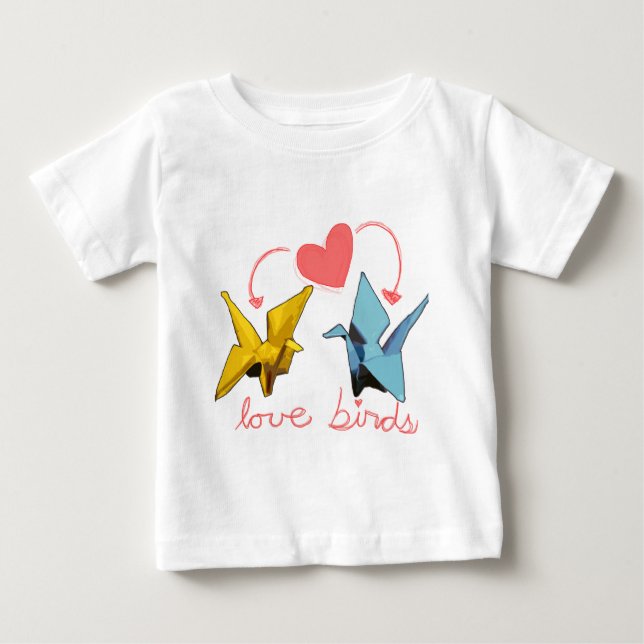 Liebevögel Baby T-shirt (Vorderseite)