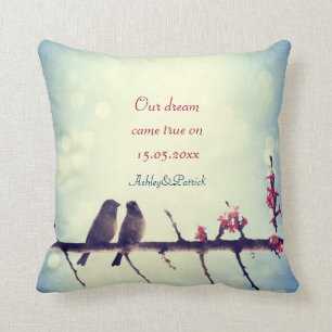 Liebevogel-Geschichte 2 Gastgeschenk Hochzeit Kissen