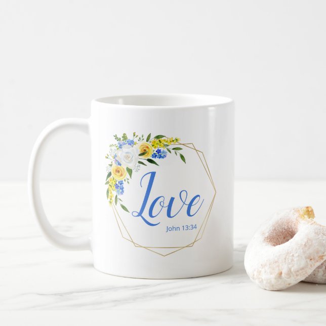 Liebevoll floral kaffeetasse (Mit Donut)