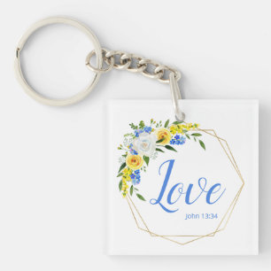 Liebevoll floral schlüsselanhänger