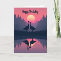 Liebevoll gestaltete Twilight Birds Geburtstagskar