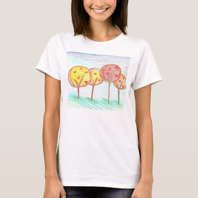Liebevolle Baum-Damen-Spaghetti-Spitze (angepasst) T-Shirt (Vorderseite)