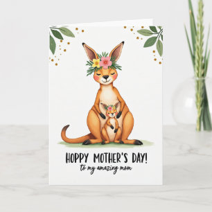 Liebevolle Beuteltiere Mutter Karte
