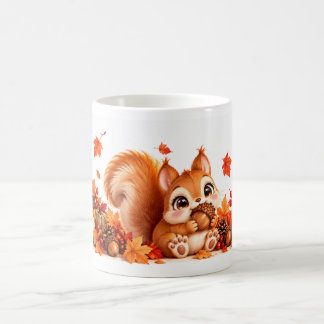 Liebevolle Eichel & Herbstlaub Kaffeetasse editier