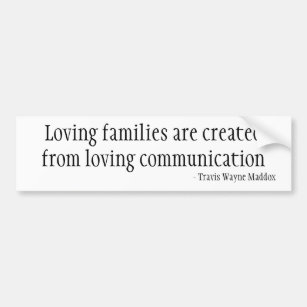 Liebevolle Familien und Kommunikation Autoaufkleber