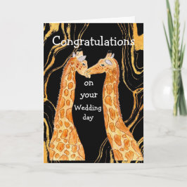 Liebevolle Giraffe Herzlichen Glückwunsch zum Hoch Karte