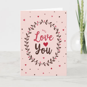 Liebevolle Grußkarte 'Ich liebe dich' Karte
