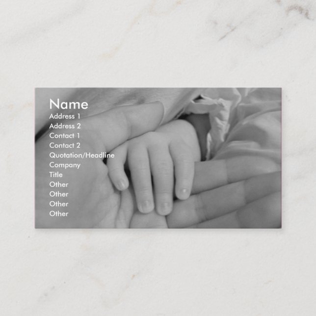 Liebevolle Handkinderbetreuungs-Visitenkarte Visitenkarte (Vorderseite)