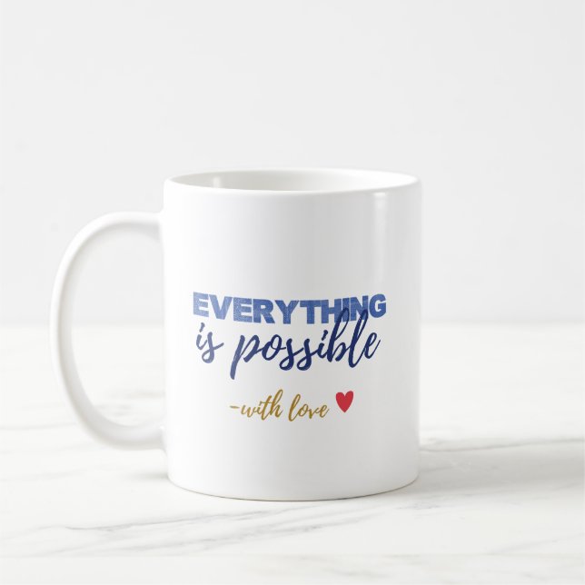 Liebevolle Inspirierende Kaffeetasse (Links)