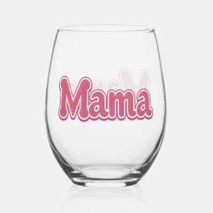 Liebevolle MAMA, Muttergeschenk Weinglas Ohne Stiel