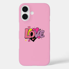 Liebevolle moderne Aquarell-Kunst zum Valentinstag iPhone 16 Hülle