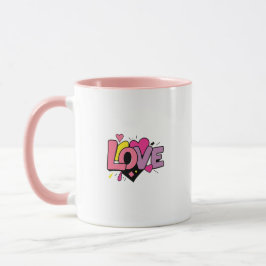 Liebevolle moderne Wasserfarbe zum Valentinstag Tasse