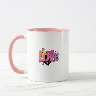 Liebevolle moderne Wasserfarbe zum Valentinstag Tasse
