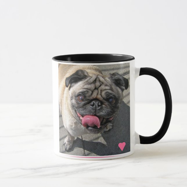 Liebevolle Mops-Tasse Tasse (Rechts)