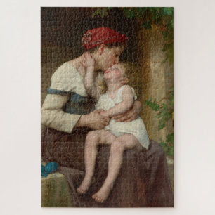 Liebevolle Mutter mit ihrem bezaubernden Kind (Per Puzzle