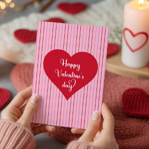 Liebevolle rosa Herzen Lieben dich Valentinsgruß Feiertagskarte