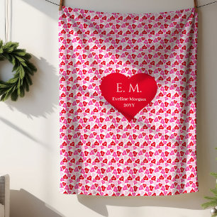 Liebevolle rote Herzen - das beste Liebesgeschenk  Sherpadecke