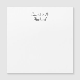 Liebevolle Schicke Kalligrafie Paar Namen Hochzeit Magnetkarte