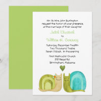 Liebevolle Schnecken, die Einladung Wedding sind