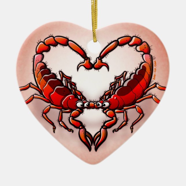 Liebevolle Skorpione Keramikornament (Vorne)