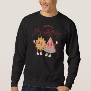 Liebevolle Sonnenschirme am tropischen Strand Sweatshirt