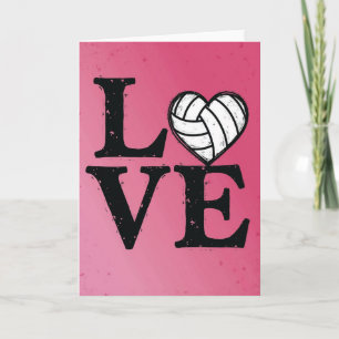 Liebevolle Volleyball-Grafikkarte Karte