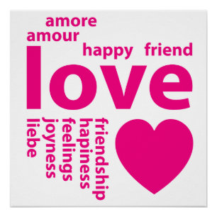 liebevolle Worte Poster