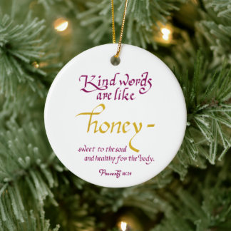 Liebevolle Worte sind wie Christliche Verse aus Ho Keramik Ornament
